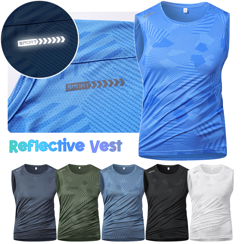 Running Gear Vest - Man Running Reflective Vest Summer Breathable
