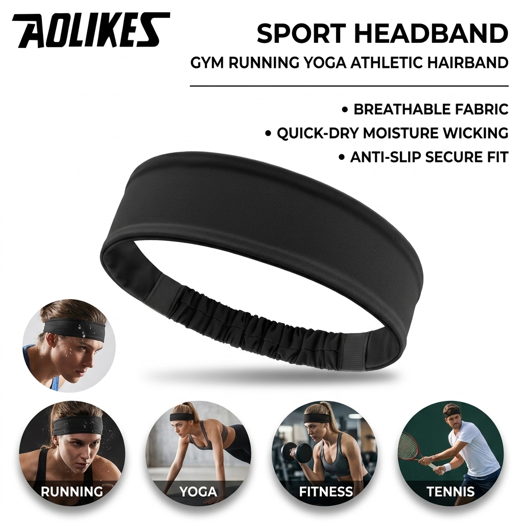 Polyester Sweatband for Gym Fi - đánh giá và giá Running Gear Headband
