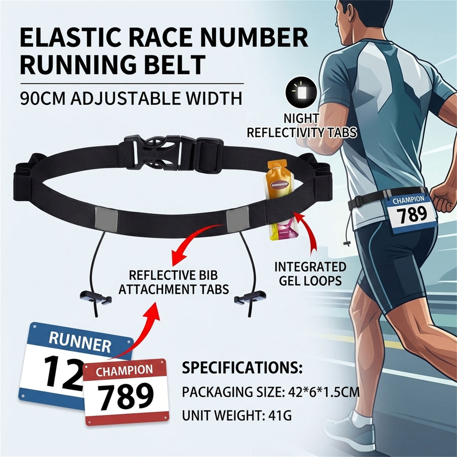 Reflective Race Bib Belt for T - đánh giá và giá Running Gear Organizer