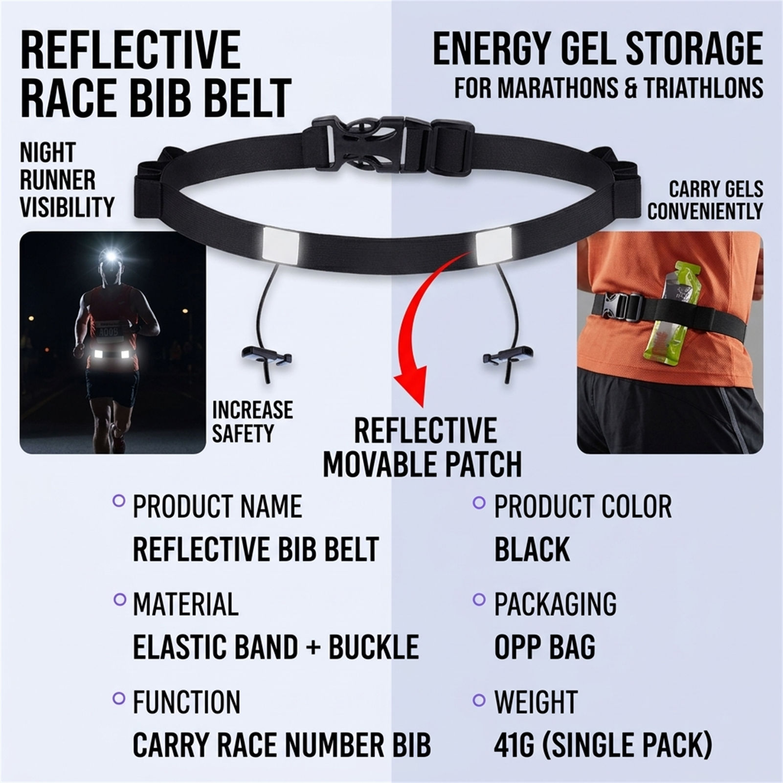Reflective Race Bib Belt for T - đánh giá và giá Running Gear Organizer