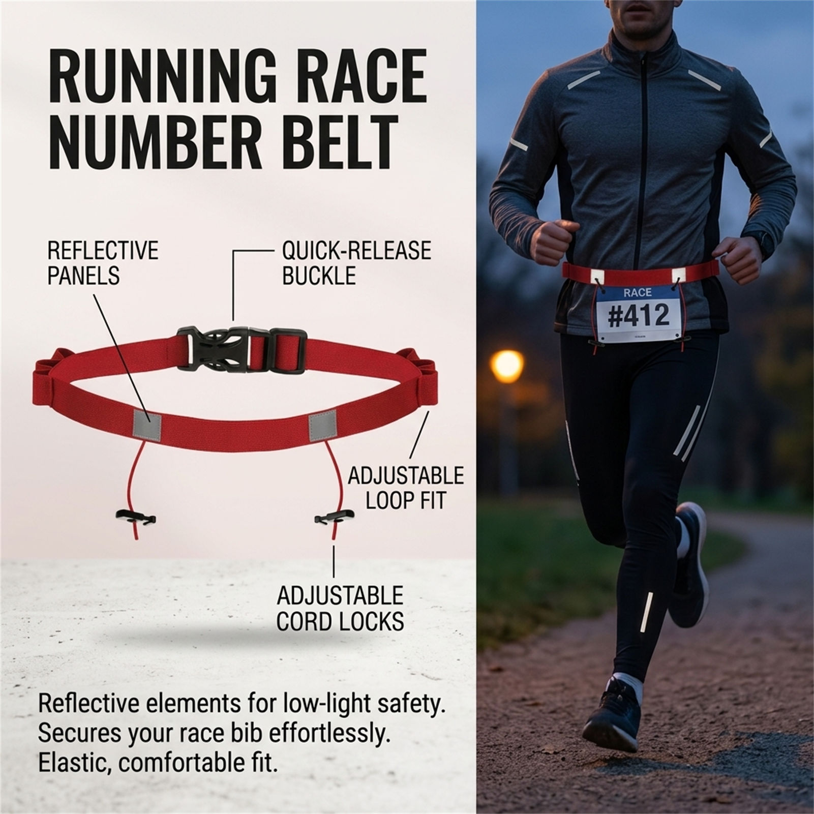 Reflective Race Bib Belt for T - đánh giá và giá Running Gear Organizer