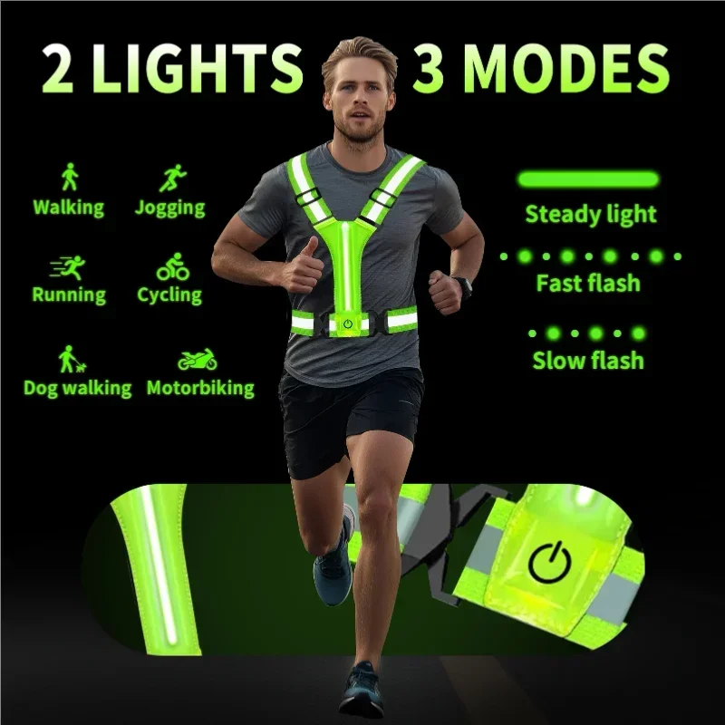LED Reflective Vest Running Ge - đánh giá và giá Reflective Running Gear Vest