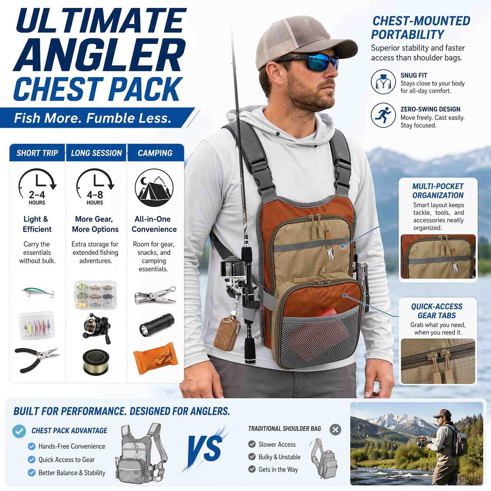 Waterproof Durable Fishing Che - đánh giá và giá Running Gear Storage