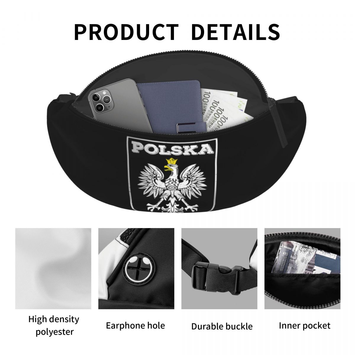Crossbody Waist Bag Polska Log - đánh giá và giá Running Gear Logos