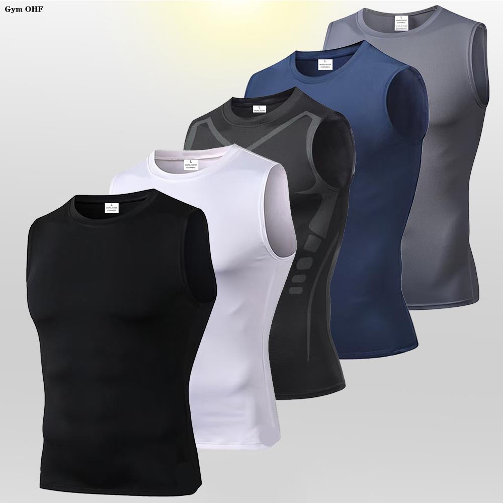 Men's Compression Tank Tops Gy - đánh giá và giá Running Gear Vest
