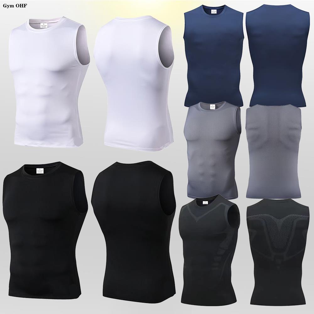 Men's Compression Tank Tops Gy - đánh giá và giá Running Gear Vest