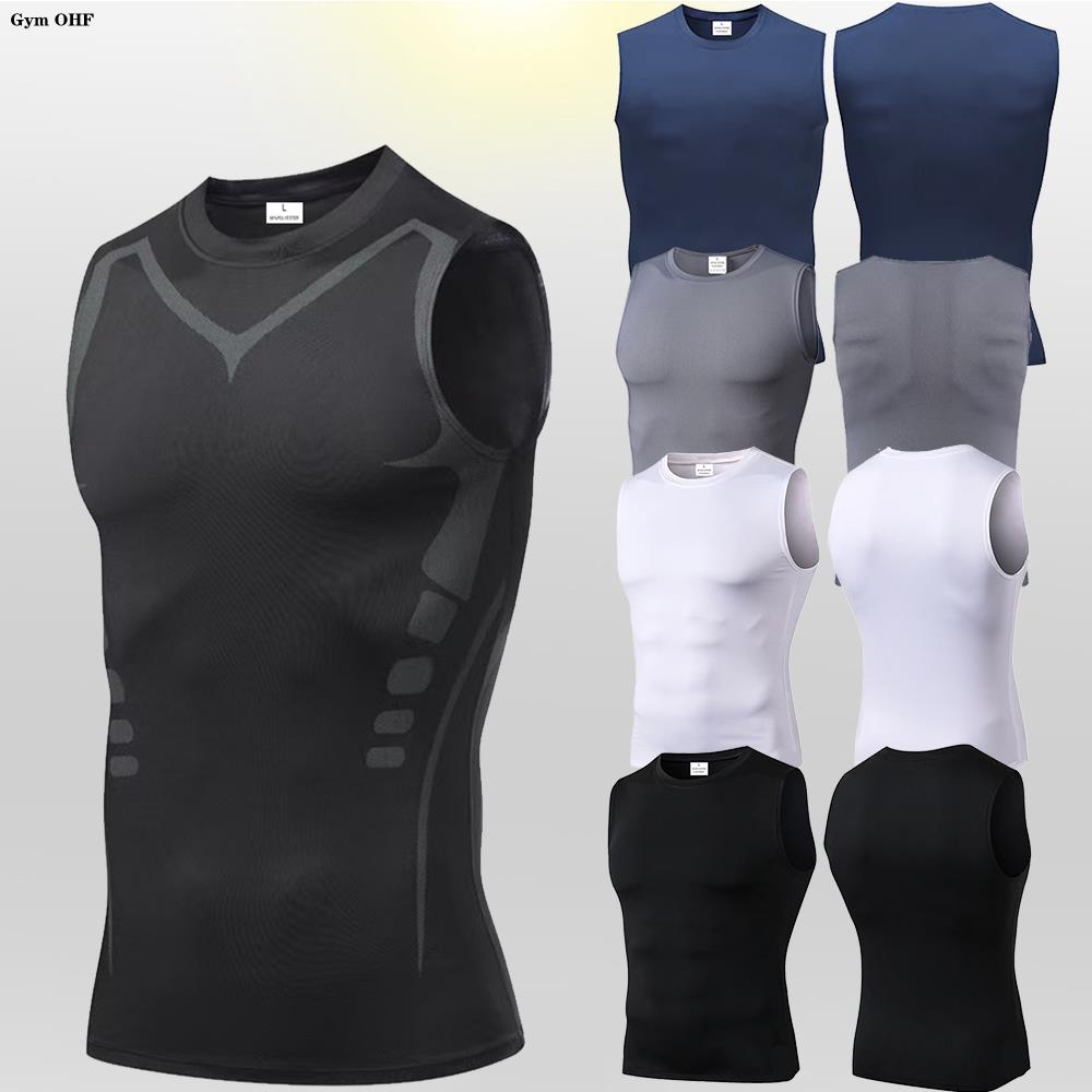 Men's Compression Tank Tops Gy - đánh giá và giá Running Gear Vest