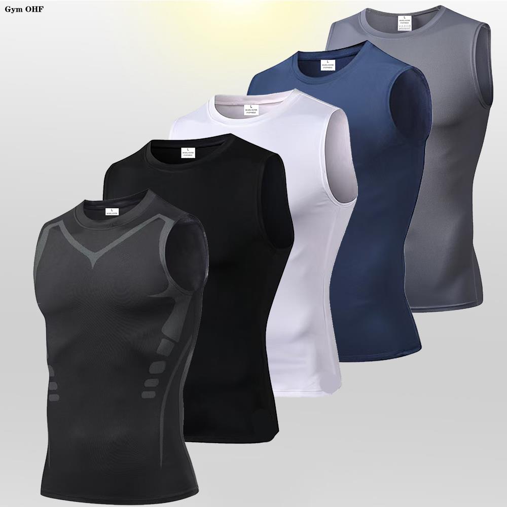 Men's Compression Tank Tops Gy - đánh giá và giá Running Gear Vest