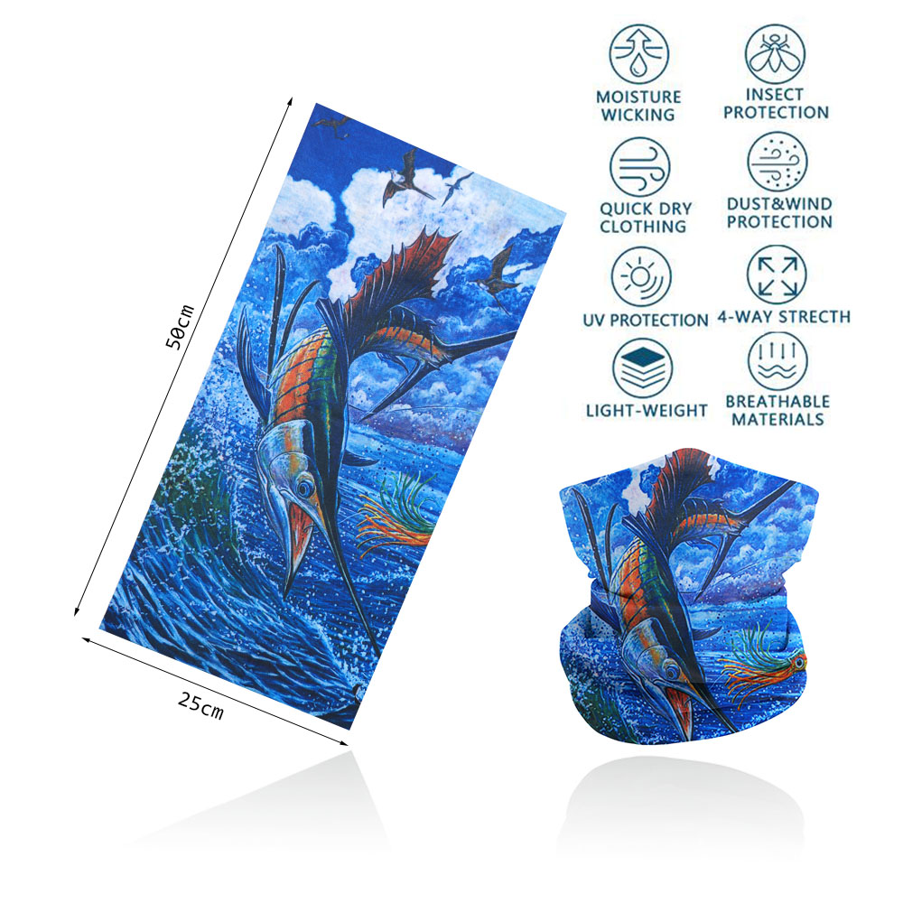 Fish Scales Pattern Neck Gaite - đánh giá và giá Running Gear Headband